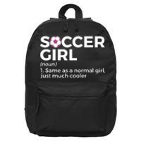 Soccer Girl Definition 16 in Basic Backpack