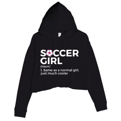 Soccer Girl Definition Crop Fleece Hoodie