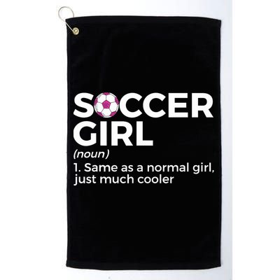 Soccer Girl Definition Golf Towel