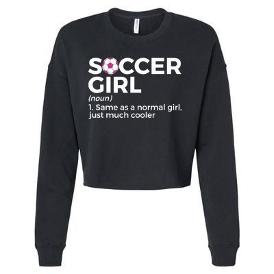Soccer Girl Definition Cropped Pullover Crew