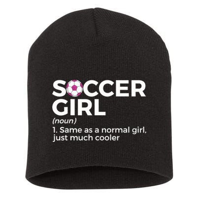 Soccer Girl Definition Short Acrylic Beanie