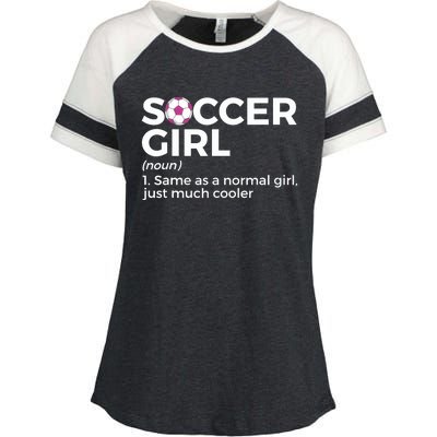 Soccer Girl Definition Enza Ladies Jersey Colorblock Tee