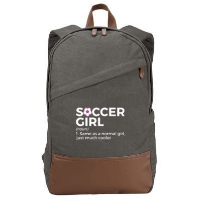 Soccer Girl Definition Cotton Canvas Backpack