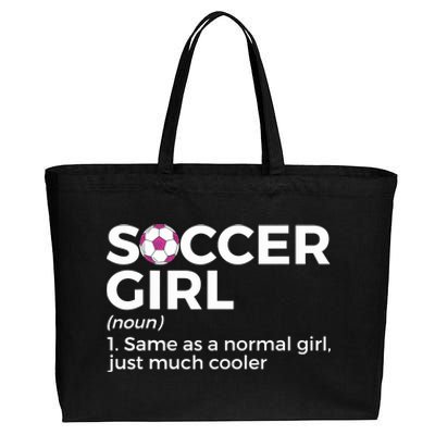 Soccer Girl Definition Cotton Canvas Jumbo Tote