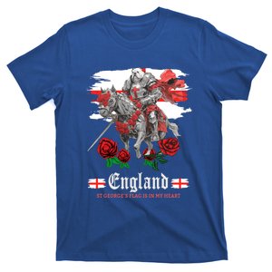 St Georges Day British Bulldog Idea And England Flag Gift T-Shirt