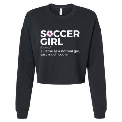 Soccer Girl Definition Cropped Pullover Crew