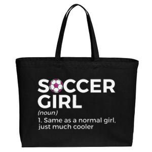 Soccer Girl Definition Cotton Canvas Jumbo Tote