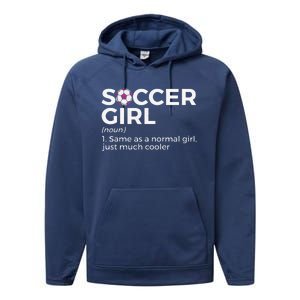 Soccer Girl Definition Performance Fleece Hoodie