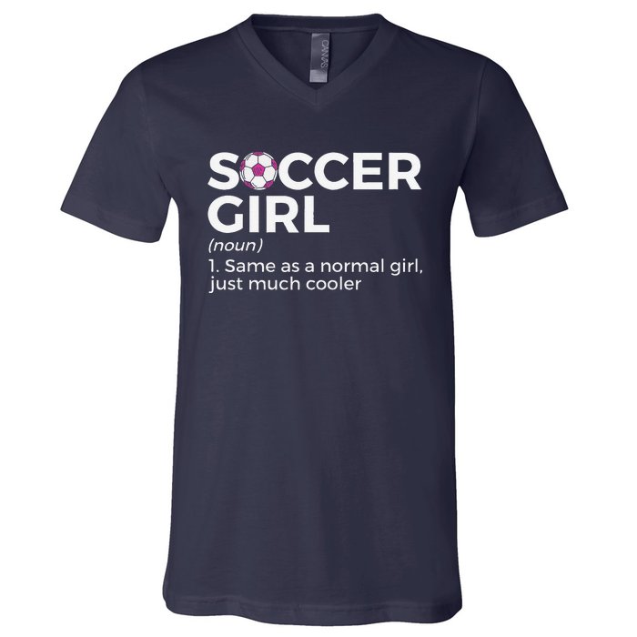 Soccer Girl Definition V-Neck T-Shirt