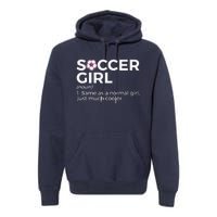 Soccer Girl Definition Premium Hoodie