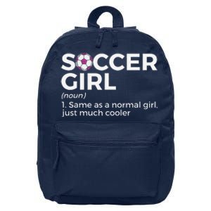 Soccer Girl Definition 16 in Basic Backpack