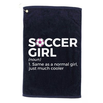 Soccer Girl Definition Golf Towel