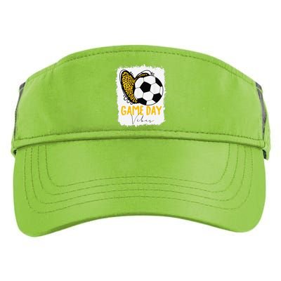 Soccer Game Day Vibes Leopard Soccer Mom Game Day Adult Drive Performance Visor