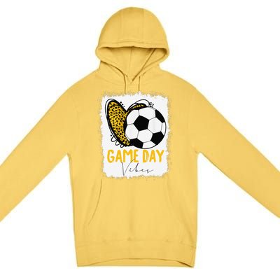 Soccer Game Day Vibes Leopard Soccer Mom Game Day Premium Pullover Hoodie