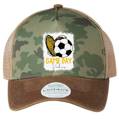 Soccer Game Day Vibes Leopard Soccer Mom Game Day Legacy Tie Dye Trucker Hat