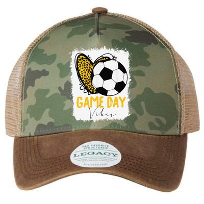 Soccer Game Day Vibes Leopard Soccer Mom Game Day Legacy Tie Dye Trucker Hat