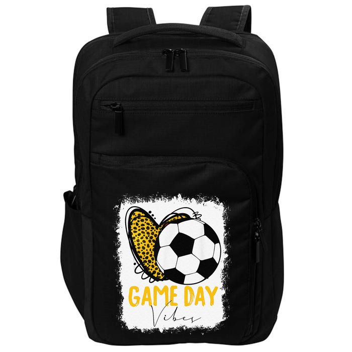 Soccer Game Day Vibes Leopard Soccer Mom Game Day Impact Tech Backpack