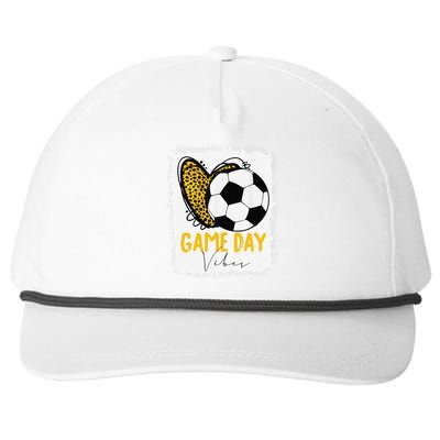 Soccer Game Day Vibes Leopard Soccer Mom Game Day Snapback Five-Panel Rope Hat