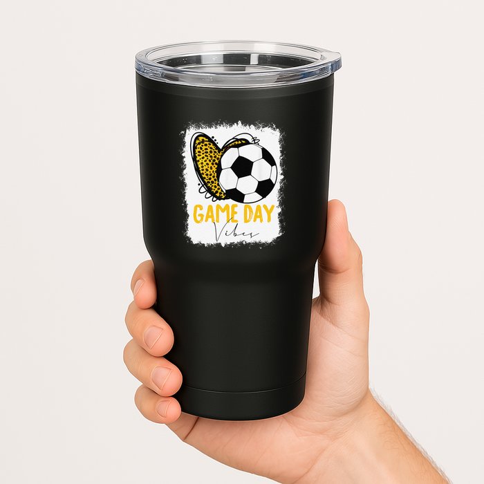 Soccer Game Day Vibes Leopard Soccer Mom Game Day Tumbler