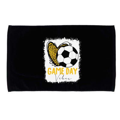 Soccer Game Day Vibes Leopard Soccer Mom Game Day Microfiber Hand Towel