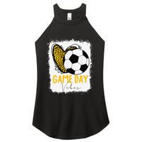 Soccer Game Day Vibes Leopard Soccer Mom Game Day Women's Perfect Tri Rocker Tank