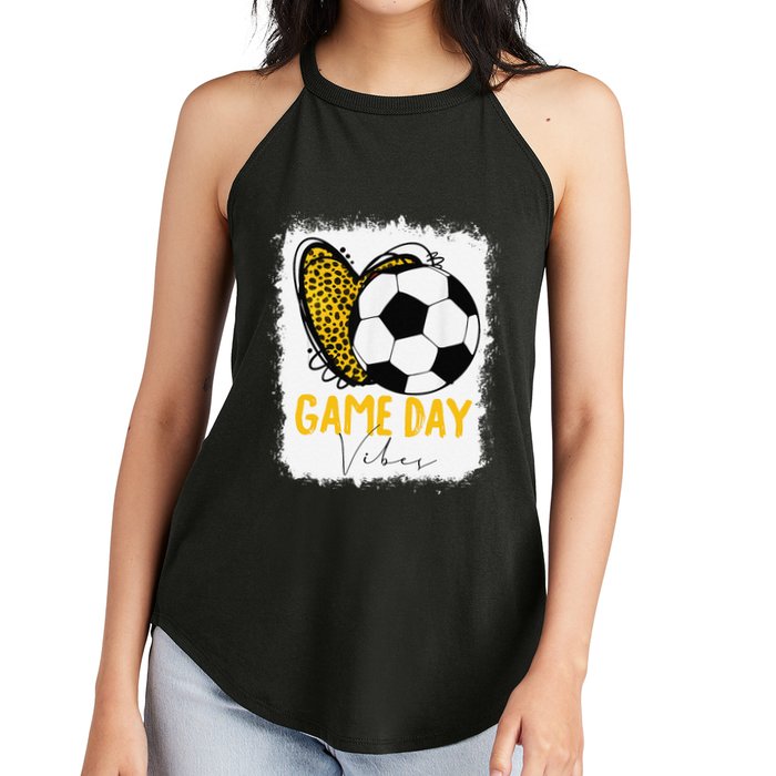 Soccer Game Day Vibes Leopard Soccer Mom Game Day Women's Perfect Tri Rocker Tank