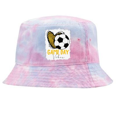 Soccer Game Day Vibes Leopard Soccer Mom Game Day Tie-Dyed Bucket Hat