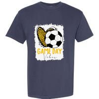 Soccer Game Day Vibes Leopard Soccer Mom Game Day Garment-Dyed Heavyweight T-Shirt