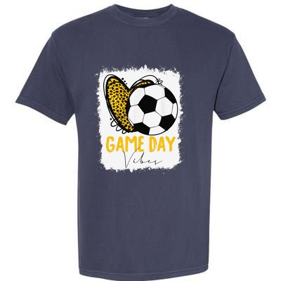 Soccer Game Day Vibes Leopard Soccer Mom Game Day Garment-Dyed Heavyweight T-Shirt