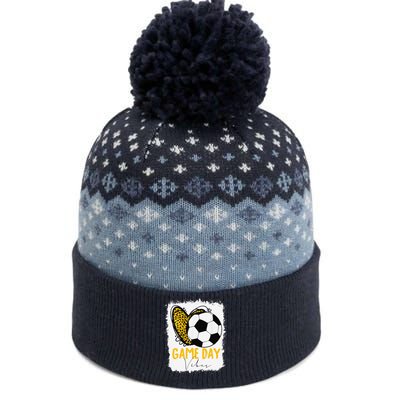 Soccer Game Day Vibes Leopard Soccer Mom Game Day The Baniff Cuffed Pom Beanie