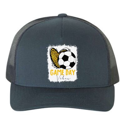 Soccer Game Day Vibes Leopard Soccer Mom Game Day Yupoong Adult 5-Panel Trucker Hat