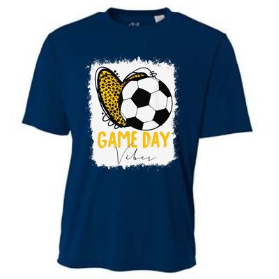 Soccer Game Day Vibes Leopard Soccer Mom Game Day Cooling Performance Crew T-Shirt