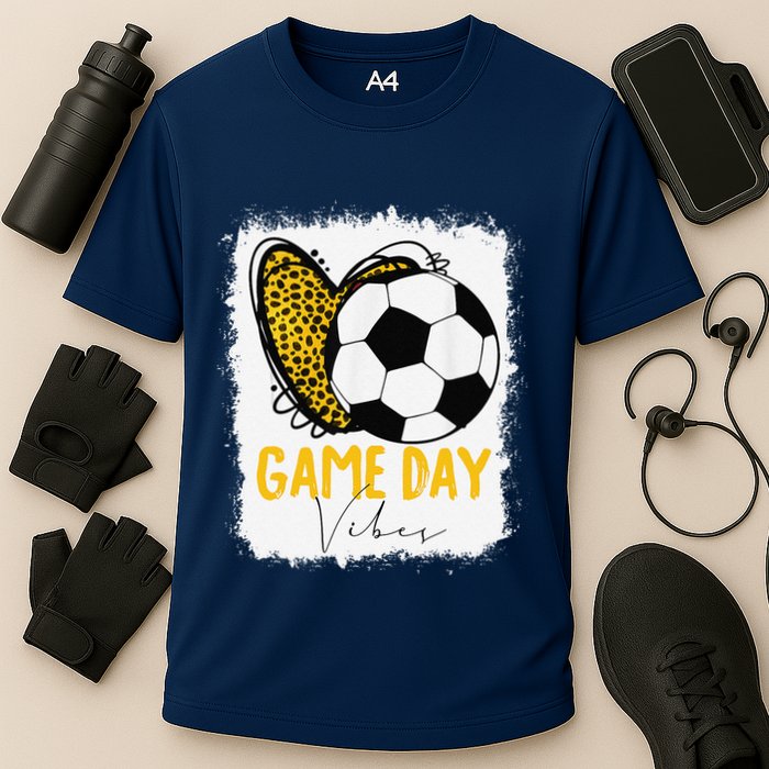 Soccer Game Day Vibes Leopard Soccer Mom Game Day Performance Shirt