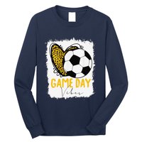 Soccer Game Day Vibes Leopard Soccer Mom Game Day Long Sleeve Shirt