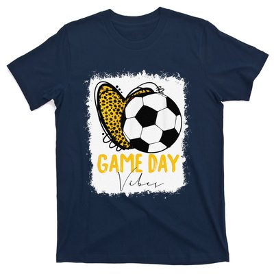 Soccer Game Day Vibes Leopard Soccer Mom Game Day T-Shirt