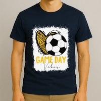 Soccer Game Day Vibes Leopard Soccer Mom Game Day T-Shirt