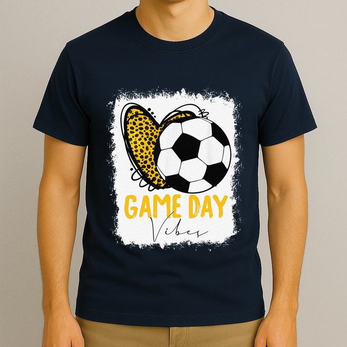 Soccer Game Day Vibes Leopard Soccer Mom Game Day T-Shirt