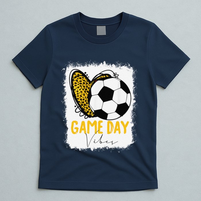 Soccer Game Day Vibes Leopard Soccer Mom Game Day T-Shirt