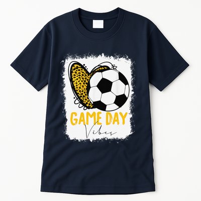 Soccer Game Day Vibes Leopard Soccer Mom Game Day Tall T-Shirt