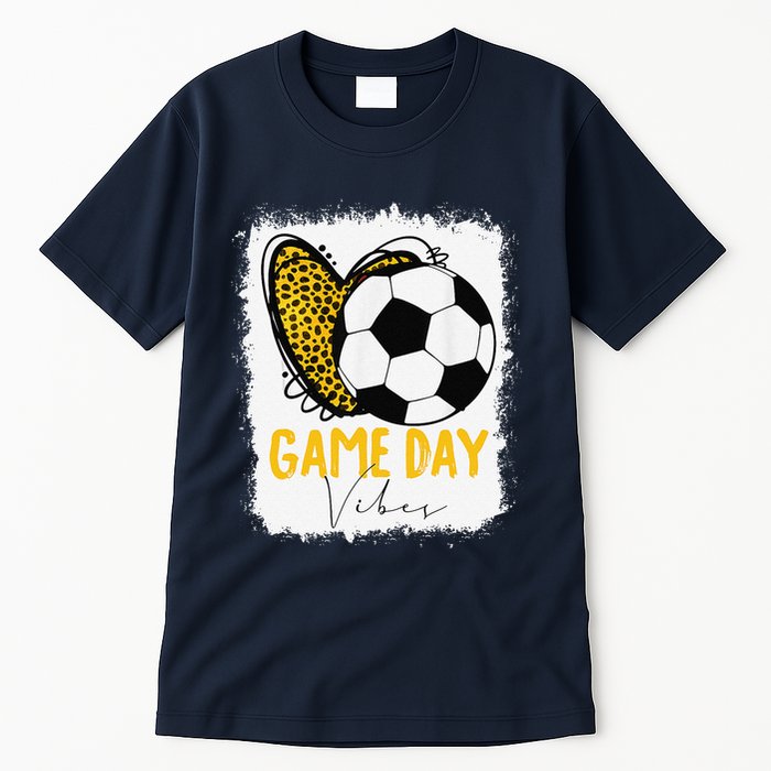 Soccer Game Day Vibes Leopard Soccer Mom Game Day Tall T-Shirt