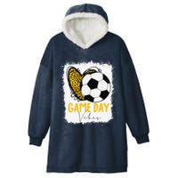Soccer Game Day Vibes Leopard Soccer Mom Game Day Hooded Wearable Blanket