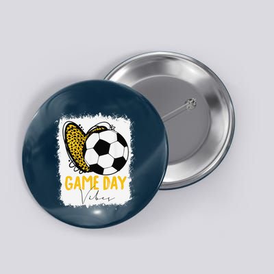 Soccer Game Day Vibes Leopard Soccer Mom Game Day Button