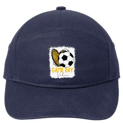 Soccer Game Day Vibes Leopard Soccer Mom Game Day 7-Panel Snapback Hat