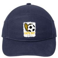 Soccer Game Day Vibes Leopard Soccer Mom Game Day 7-Panel Snapback Hat