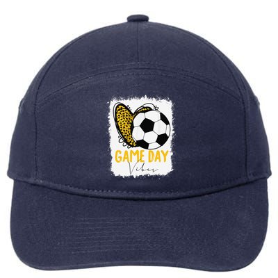 Soccer Game Day Vibes Leopard Soccer Mom Game Day 7-Panel Snapback Hat