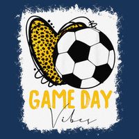 Soccer Game Day Vibes Leopard Soccer Mom Game Day Drawstring Bag