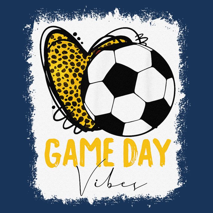 Soccer Game Day Vibes Leopard Soccer Mom Game Day Drawstring Bag
