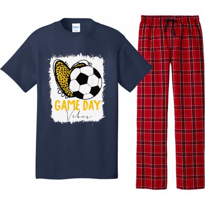 Soccer Game Day Vibes Leopard Soccer Mom Game Day Pajama Set