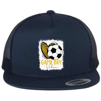 Soccer Game Day Vibes Leopard Soccer Mom Game Day Flatbill Hat