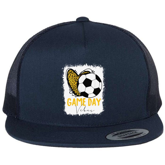 Soccer Game Day Vibes Leopard Soccer Mom Game Day Flatbill Hat